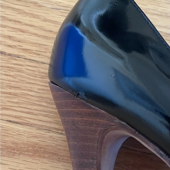 Steven by Steve Madden black patent leather peep toe stilettos.  Size 5.… - Picture 9 of 9